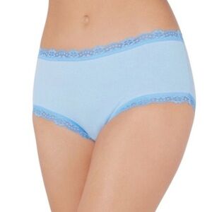 Jenni Women's Lace Trim Hipster Panty Blue